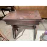 A HEAVY PITCH PINE TABLE