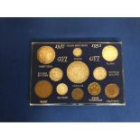 UNITED KINGDOM , THE 1937 ? 1952 KING GEORGE V1 , CASED COIN SET OF 11 . INCLUDES THE CROWN AND