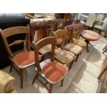 EIGHT VARIOUS RESTAURANT CHAIRS