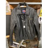 US NAVY LEATHER JACKET - M