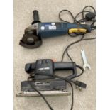 A POWERCRAFT ANGLE GRINDER AND A BLACK AND DECKER SANDER - BOTH IN WORKING ORDER