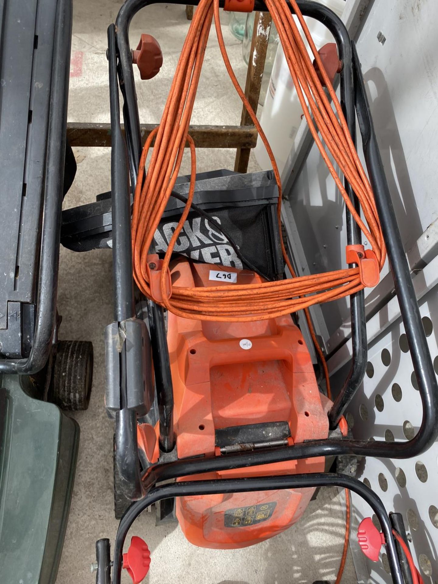 AN ELECTRIC SCARIFIER AND TWO LAWN MOWERS, ALL IN WORKING ORDER - Image 3 of 4