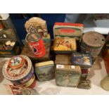 QTY OF MIXED COLLECTABLE TINS - UNCLE JONES MINT BALLS ETC