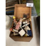 BOX OF MINIATURE WOODEN FIGURES