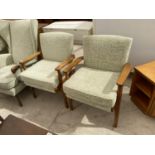 TWO PARKER KNOLL ARMCHAIRS