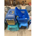 FOUR PET CARRIERS