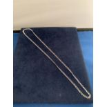 A SILVER LONG FLAT BELCHER NECKLACE