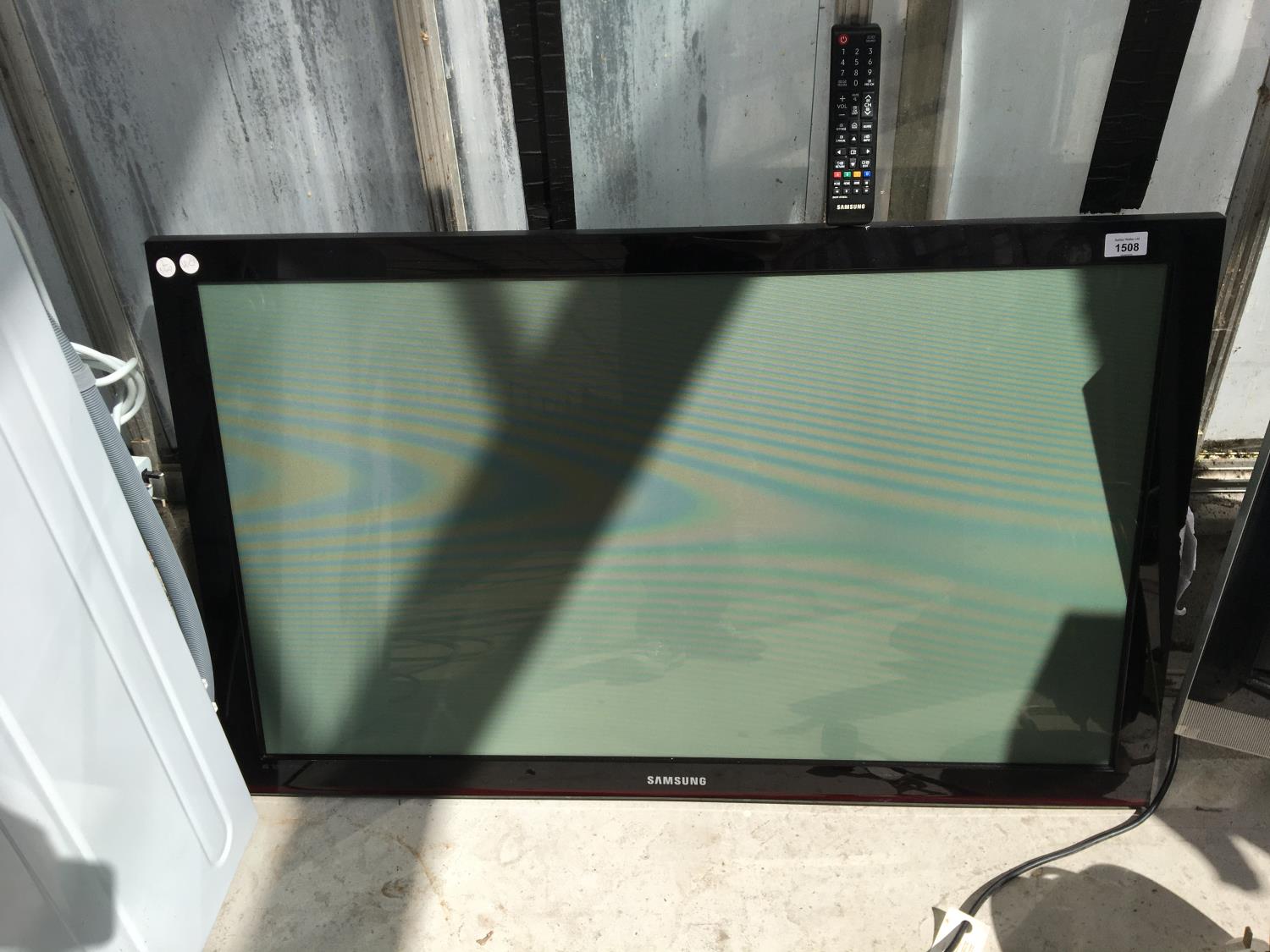 A 42 INCH SAMSUNG T.V. WITH REMOTE IN WORKING ORDER - Image 2 of 4