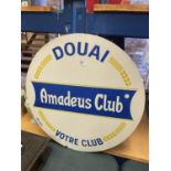 AN ENAMEL 'AMADEUS CLUB' SIGN