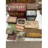 TWELVE VINTAGE TOBACCO TINS