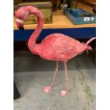 A LARGE PINK FLAMINGO