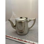 AN AIR MINISTRY SILVER PLATED TEA POT BY MAPIN AND WEBB, DATED 1955