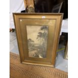 HORSE AND CART PICTURE IN GILT FRAME - T GRAHAM