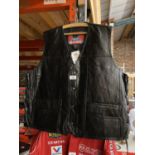 BE A REBEL MENS LEATHER WAISTCOAT