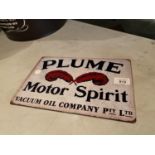 PLUME MOTOR SPIRIT SIGN