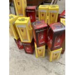 A QUANTITY OF BOXED BUDWEISER AND TENNENTS GLASSES