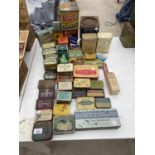 A SELECTION OF VINTAGE MEDICINE TINS