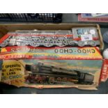 A VINTAGE BOXED CHOO CHOO EXPRESS TRAIN