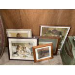 FIVE VARIOUS FRAMED PICTURES