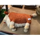 A MERRYTHORPE SOFT TOY, HEREFORD BULL