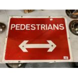 A PEDESTRIANS SIGN