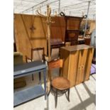 A BENTWOOD CHAIR AND COAT STAND