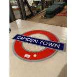 A CAMDEN TOWN UNDERGROUND METAL SIGN