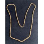 A SILVER LONG ROPE NECKLACE