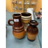 2 X W.GERMANY VASES + MINIATURE PLANTER