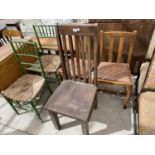 FIVE VARIOUS DINING CHAIRS