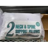 TWO PACKS (A PAIR IN EACH BAG) OF NECK AND SPINE SUPPORT PILLOWS