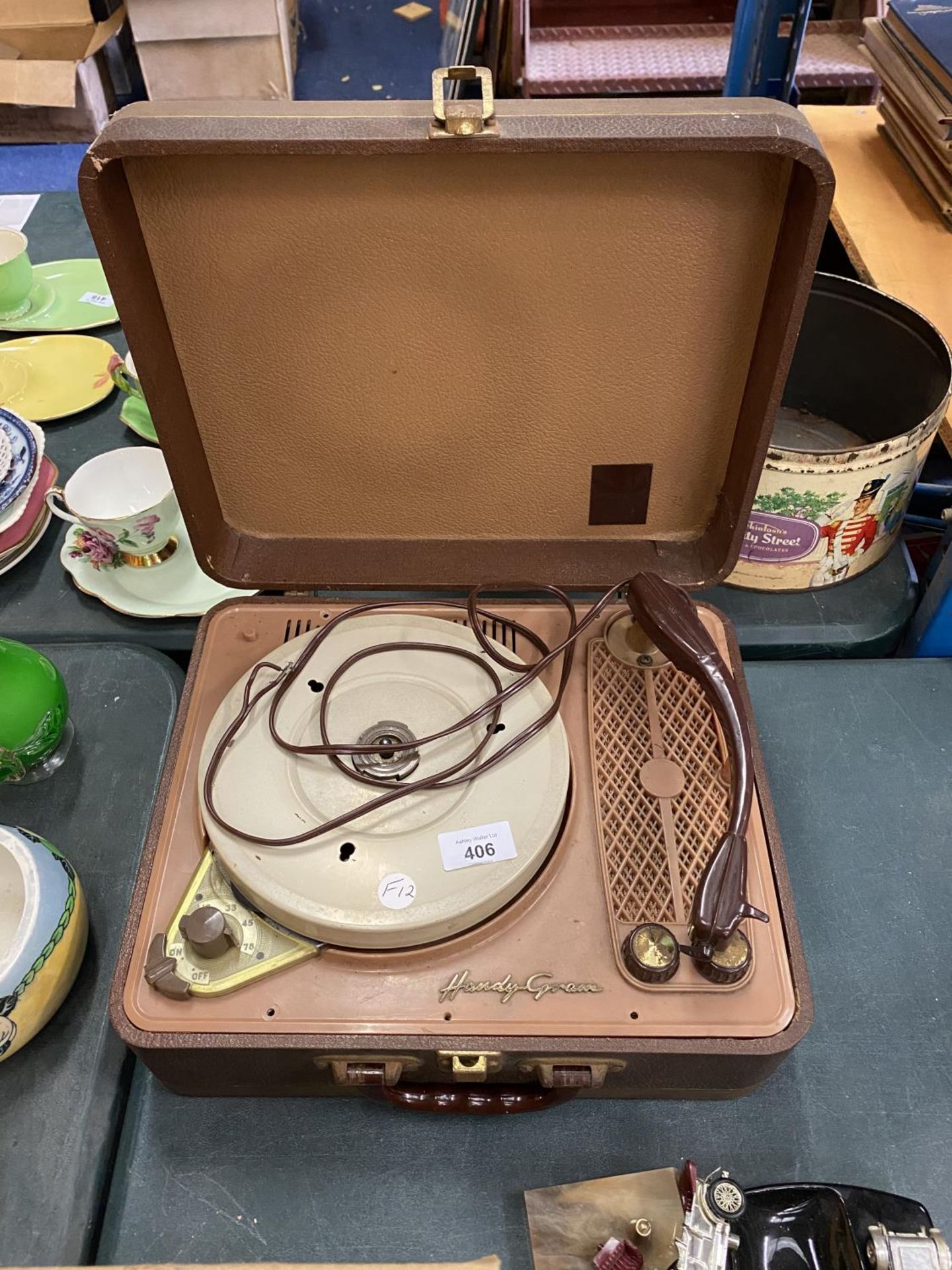 A VINTAGE REGENTONE CANDY-GRAM RECORD PLAYER