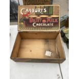 A VINTAGE "CADBURY'S DAIRY MILK CHOCOLATE" WOODEN BOX