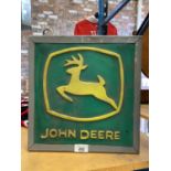 A JOHN DEERE ILLUMINATED LIGHT BOX SIGN