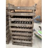 NINE VINTAGE POTATO CRATES SOME LABELLED