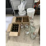 VARIOUS DEMI JOHNS AND HOME BREWING EQUIPMENT