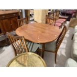 A G PLAN TEAK DINING TABLE AND FOUR MATCHING DINING CHAIRS