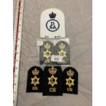 SIX MILITARY EMBROIDERED BADGES