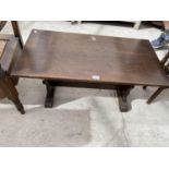 AN OAK COFFEE TABLE