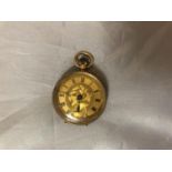 A LADIES 9CT GOLD FOB WATCH TOTAL WEIGHT 24G