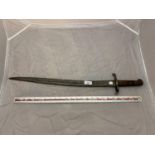 A BRITISH 1856 PATTERN SWORD BAYONET. BLADE 54CM