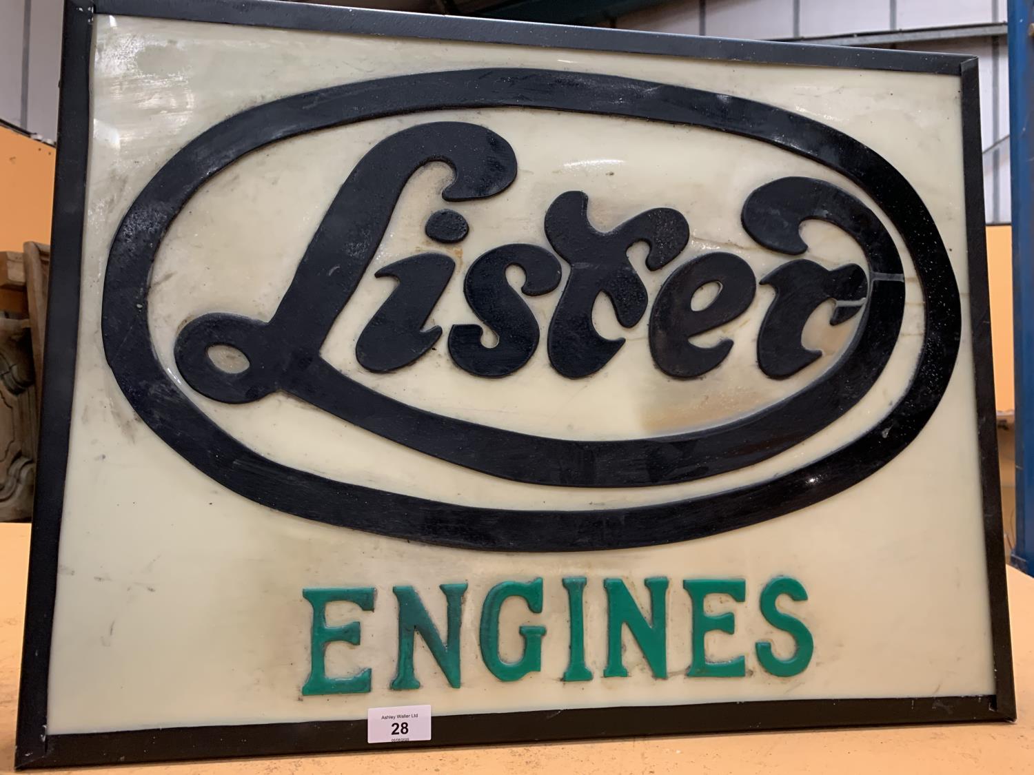 A LISTER ENGINES ILLUMINATED LIGHT BOX SIGN - Image 2 of 4