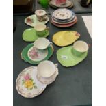 A SELECTION OF CHINA TO INCLUDE CUPS AND SAUCERS