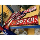 A COLLECTION OF MANCHESTER UNITED SCARVES