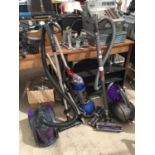 A DYSON DC24, A DYSON ROLLER BALL AND A FURTHER VACUUM CLEANER, ALL IN WORKING ORDER