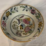 A LARGE MASONS DECORATIVE BOWL