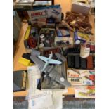 A QUANTITY OF AIRFIX ITEMS WITH PAINTS ETC