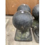 A PAIR OF LARGE GATE TOP FINIALS