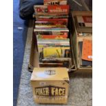 VARIOUS VINTAGE ALBUM BOOKS AND A POKER FACE GAME