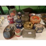 FOURTEEN VARIOUS ORIGINAL VINTAGE TINS AND JARS MAINLY DEPICTING THE ROYAL FAMILY